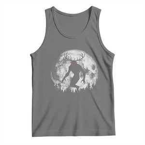 Wendigo Monster Tank Top Skinwalker Night Stroll Cryptid Full Moon TS11 Black Heather Print Your Wear