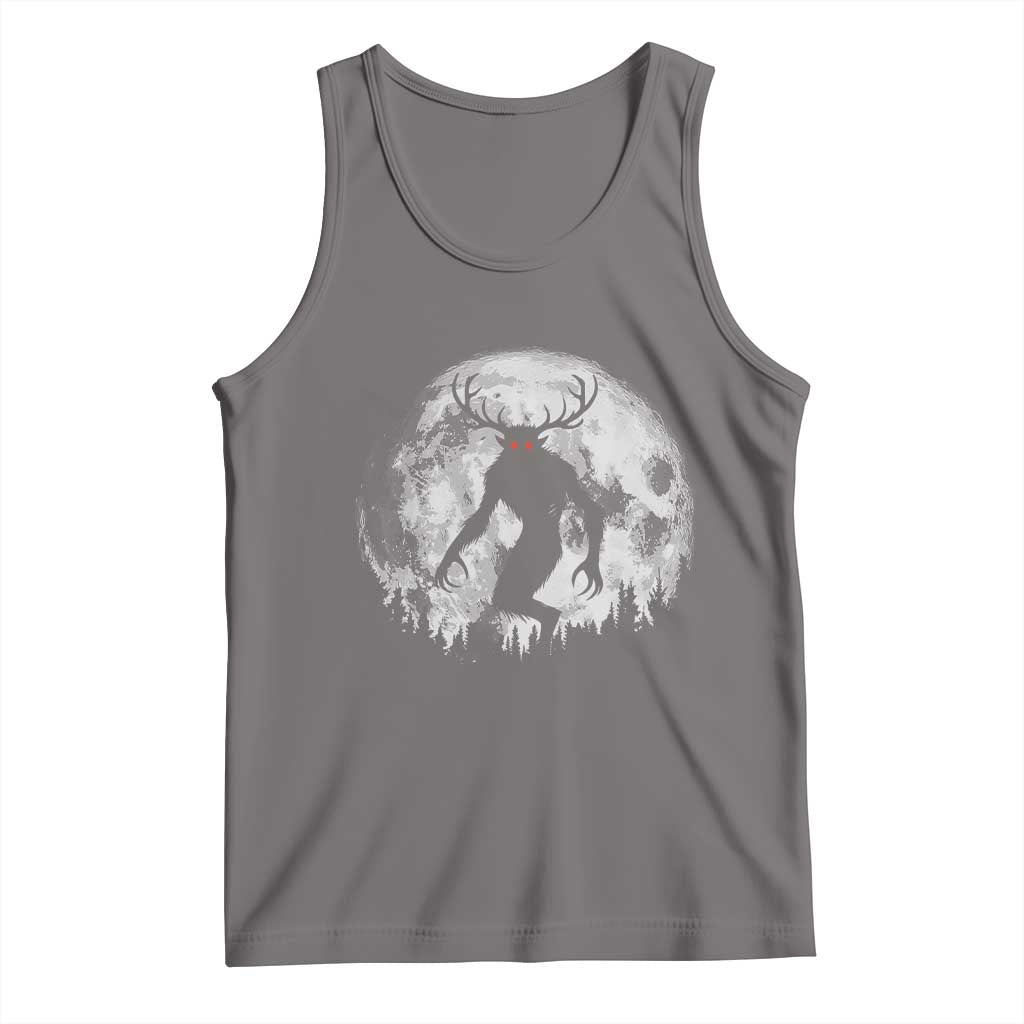 Wendigo Monster Tank Top Skinwalker Night Stroll Cryptid Full Moon TS11 Deep Heather Print Your Wear