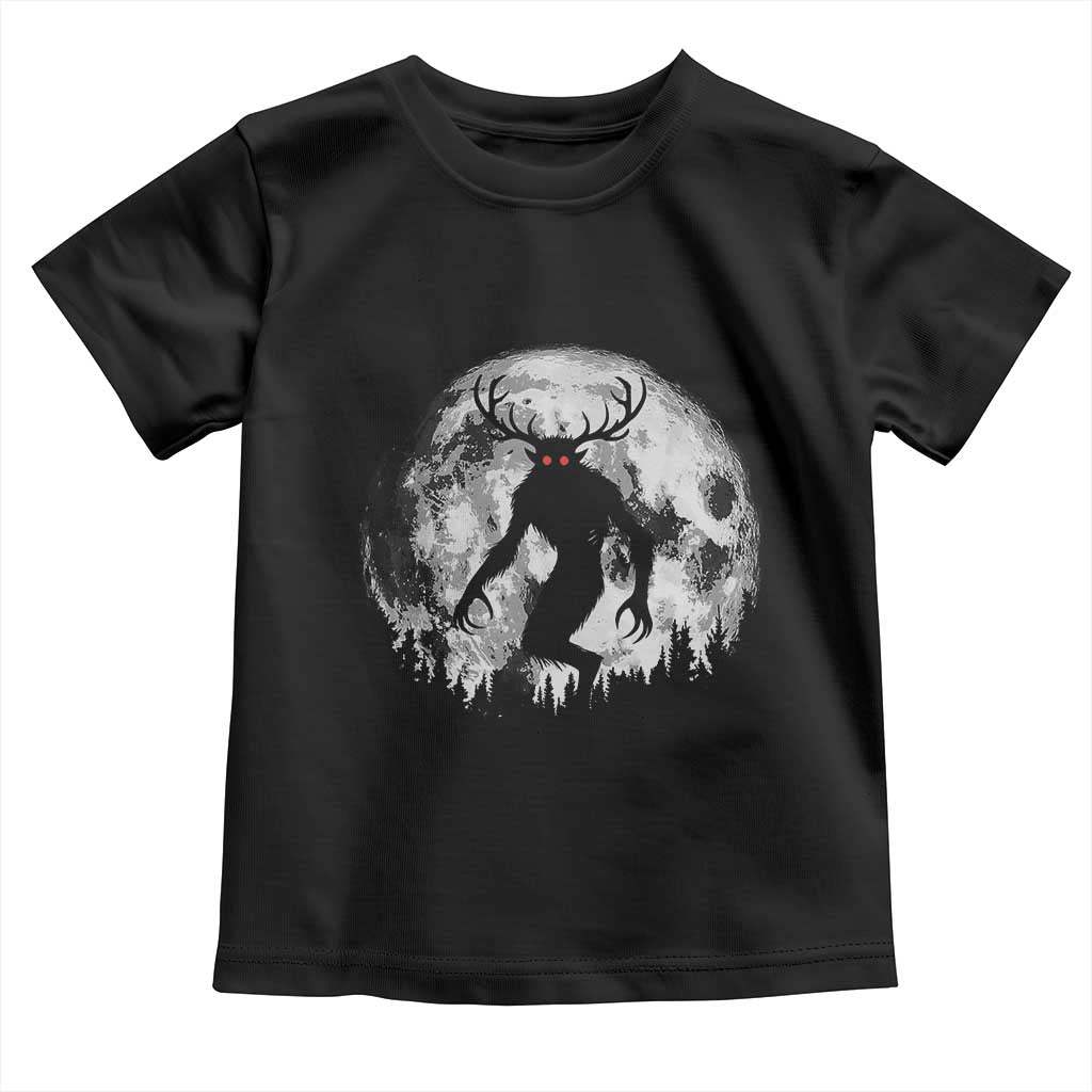 Wendigo Monster Toddler T Shirt Skinwalker Night Stroll Cryptid Full Moon TS11 Black Print Your Wear