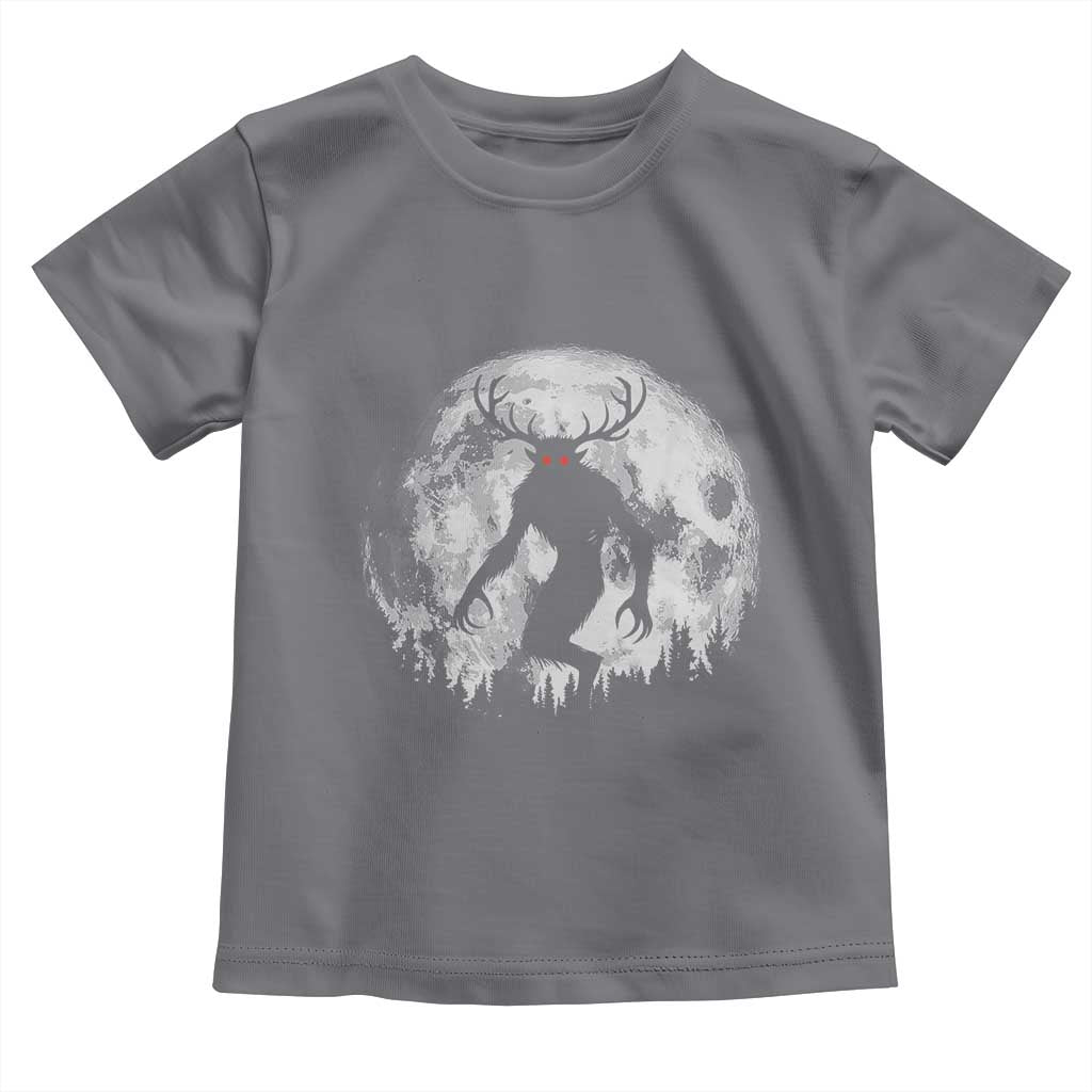 Wendigo Monster Toddler T Shirt Skinwalker Night Stroll Cryptid Full Moon TS11 Charcoal Print Your Wear