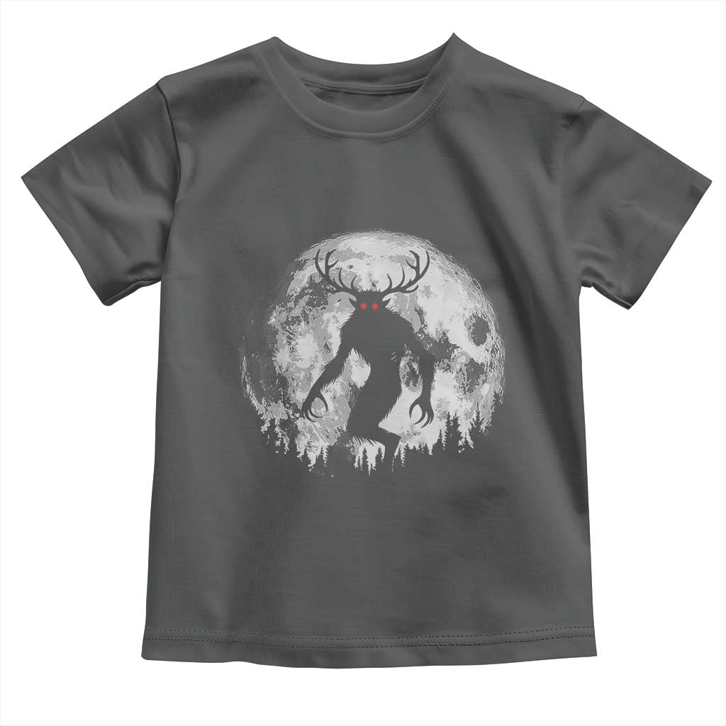 Wendigo Monster Toddler T Shirt Skinwalker Night Stroll Cryptid Full Moon TS11 Dark Heather Print Your Wear