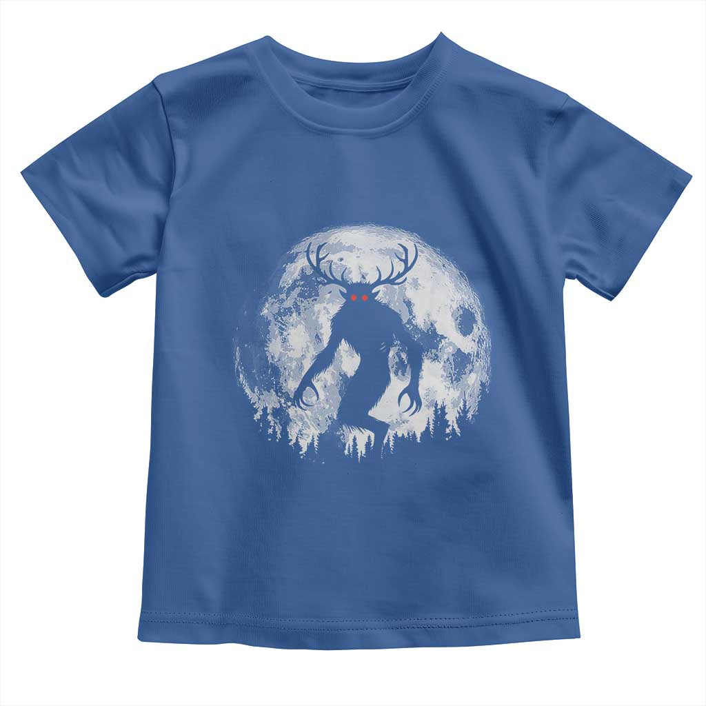Wendigo Monster Toddler T Shirt Skinwalker Night Stroll Cryptid Full Moon TS11 Royal Blue Print Your Wear