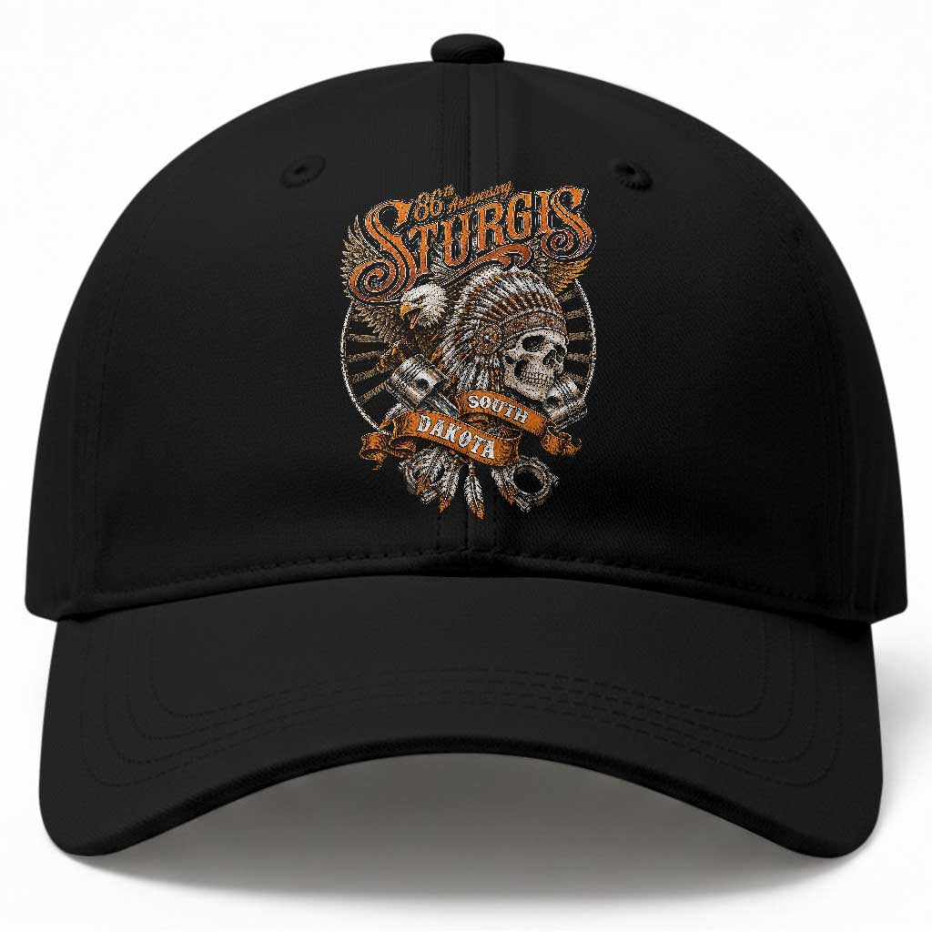 Sturgis South Dakota Indian American Rider Skull 86th Anniversary Baseball Cap TS11 Print Your Wear