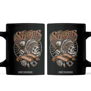 Sturgis South Dakota Indian American Rider Skull 86th Anniversary Coffee Mug
