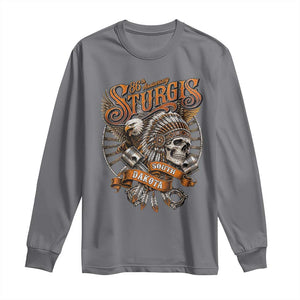 Sturgis South Dakota Indian American Rider Skull 86th Anniversary Long Sleeve Shirt