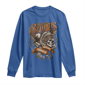 Sturgis South Dakota Indian American Rider Skull 86th Anniversary Long Sleeve Shirt
