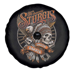 Sturgis South Dakota Indian American Rider Skull 86th Anniversary Spare Tire Cover