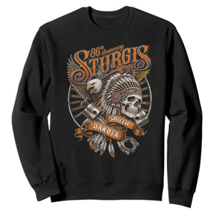 Sturgis South Dakota Indian American Rider Skull 86th Anniversary Sweatshirt