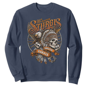 Sturgis South Dakota Indian American Rider Skull 86th Anniversary Sweatshirt