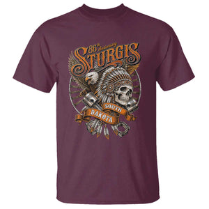 Sturgis South Dakota Indian American Rider Skull 86th Anniversary T Shirt