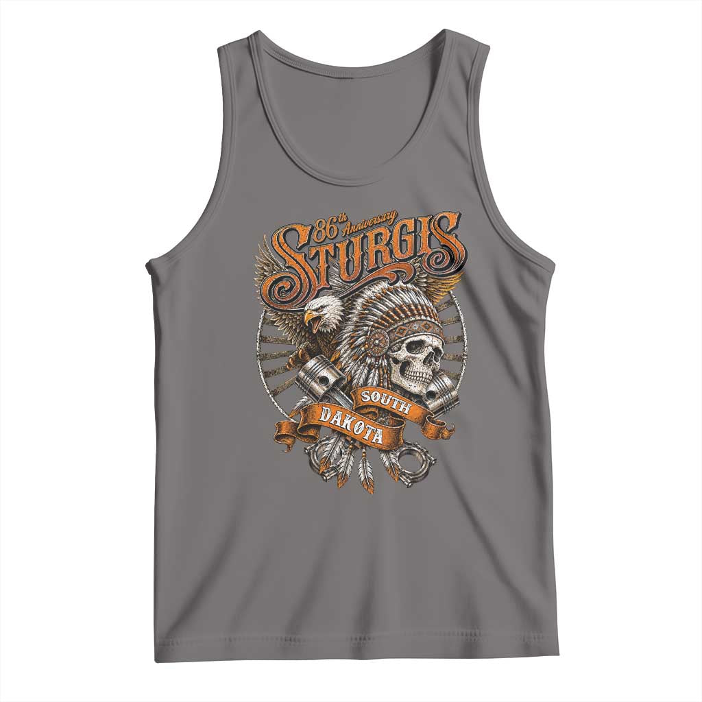 Sturgis South Dakota Indian American Rider Skull 86th Anniversary Tank Top
