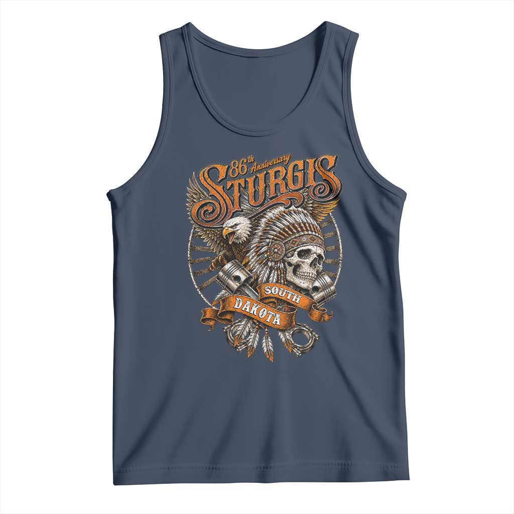 Sturgis South Dakota Indian American Rider Skull 86th Anniversary Tank Top