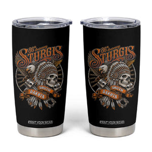 Sturgis South Dakota Indian American Rider Skull 86th Anniversary Tumbler Cup