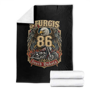 Sturgis South Dakota Motorcycle Lover Eagle 86th Anniversary Throw Blanket