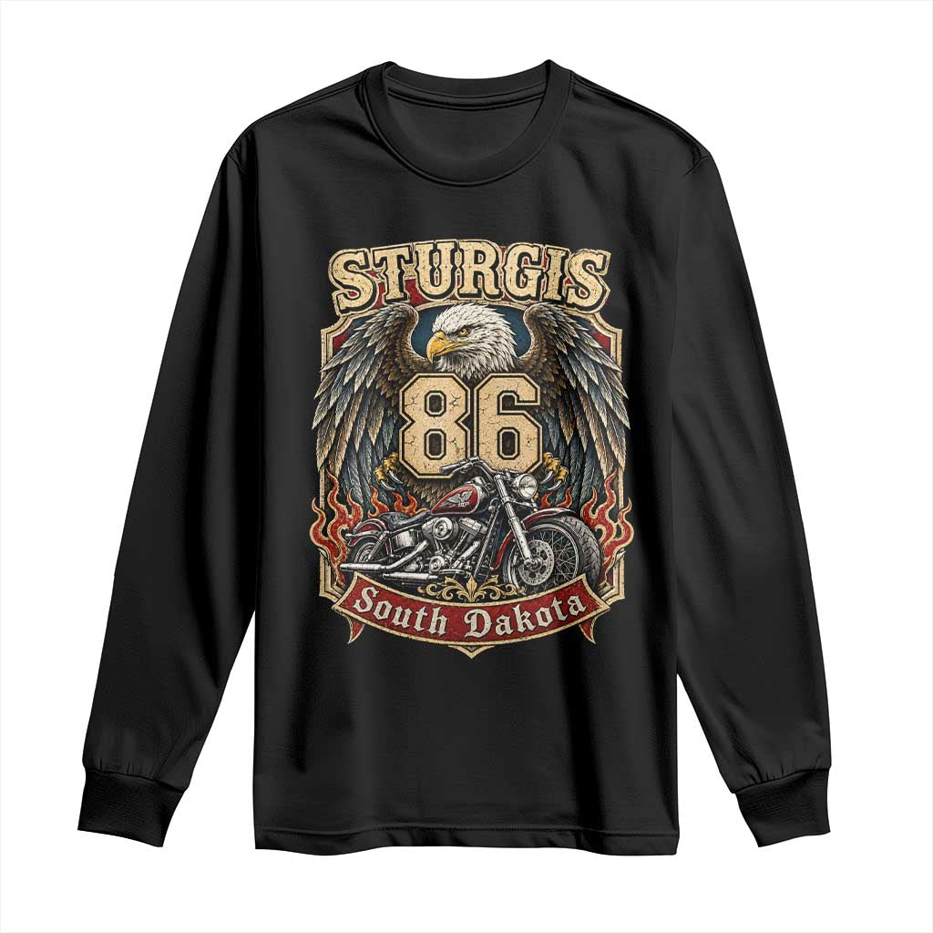 Sturgis South Dakota Motorcycle Lover Eagle 86th Anniversary Long Sleeve Shirt