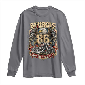 Sturgis South Dakota Motorcycle Lover Eagle 86th Anniversary Long Sleeve Shirt