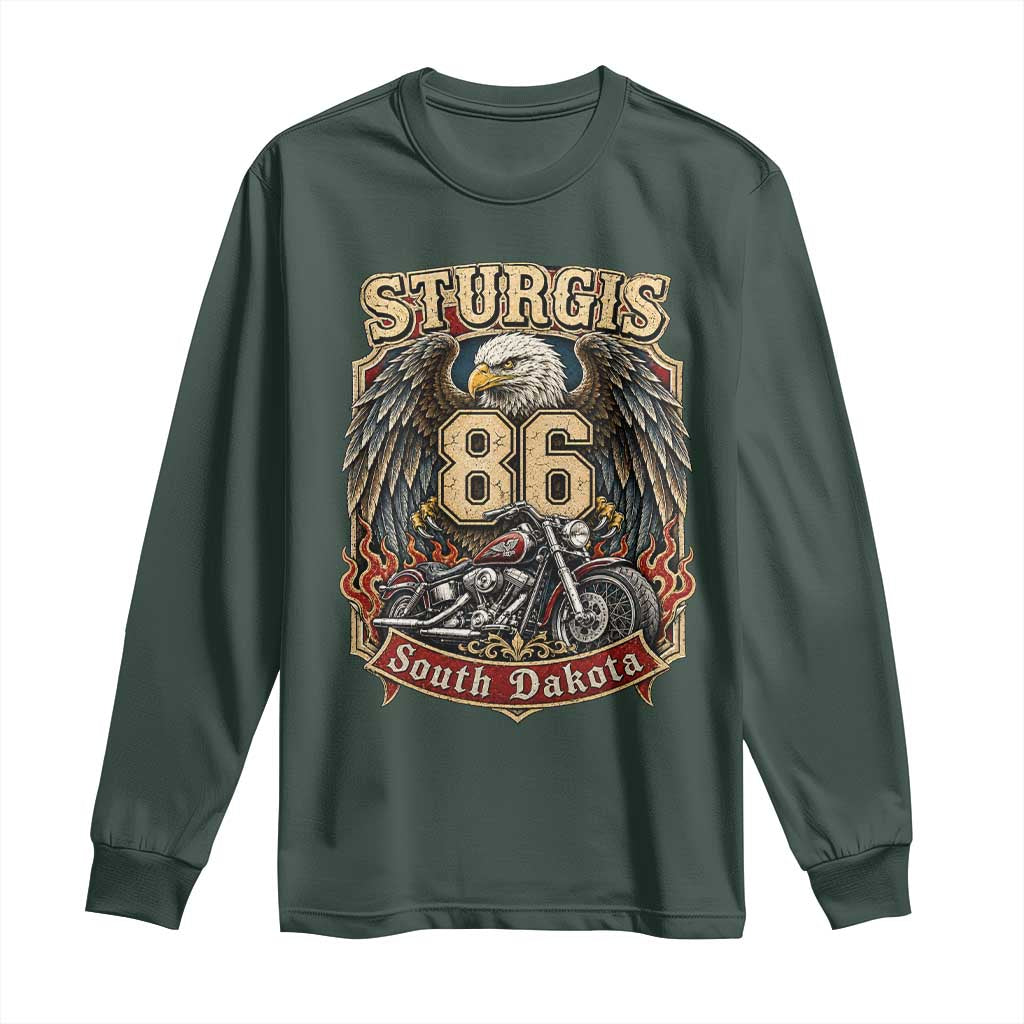Sturgis South Dakota Motorcycle Lover Eagle 86th Anniversary Long Sleeve Shirt