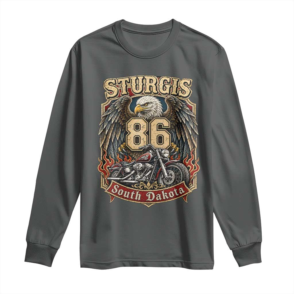 Sturgis South Dakota Motorcycle Lover Eagle 86th Anniversary Long Sleeve Shirt