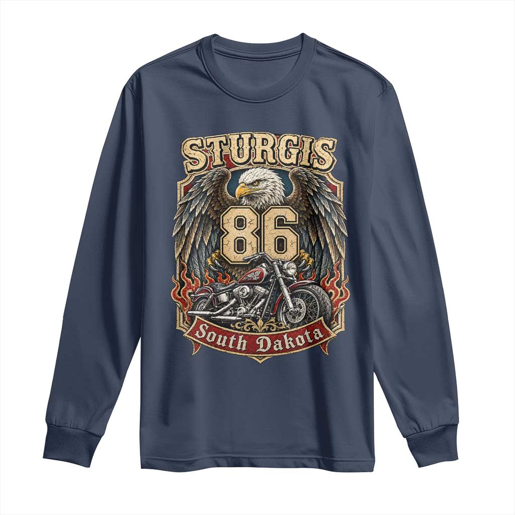Sturgis South Dakota Motorcycle Lover Eagle 86th Anniversary Long Sleeve Shirt
