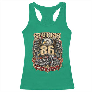 Sturgis South Dakota Motorcycle Lover Eagle 86th Anniversary Racerback Tank Top