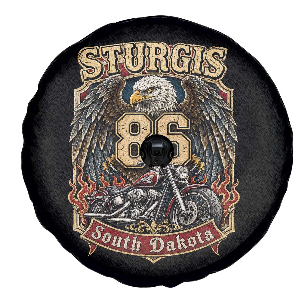 Sturgis South Dakota Motorcycle Lover Eagle 86th Anniversary Spare Tire Cover