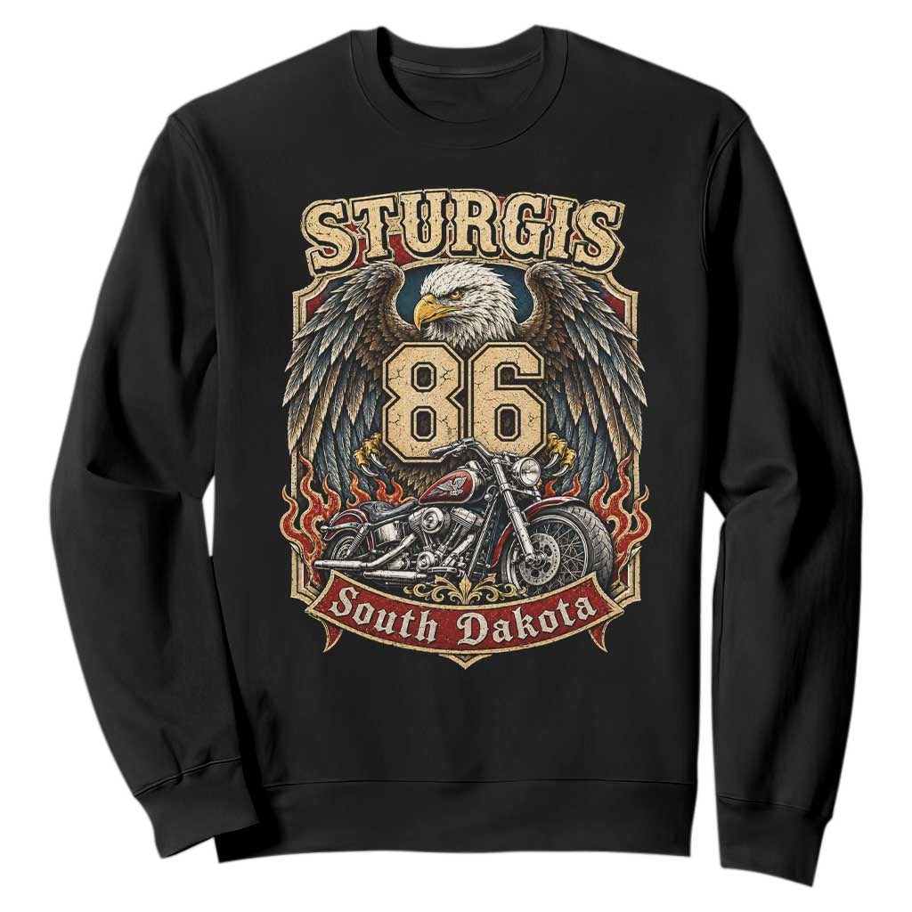 Sturgis South Dakota Motorcycle Lover Eagle 86th Anniversary Sweatshirt