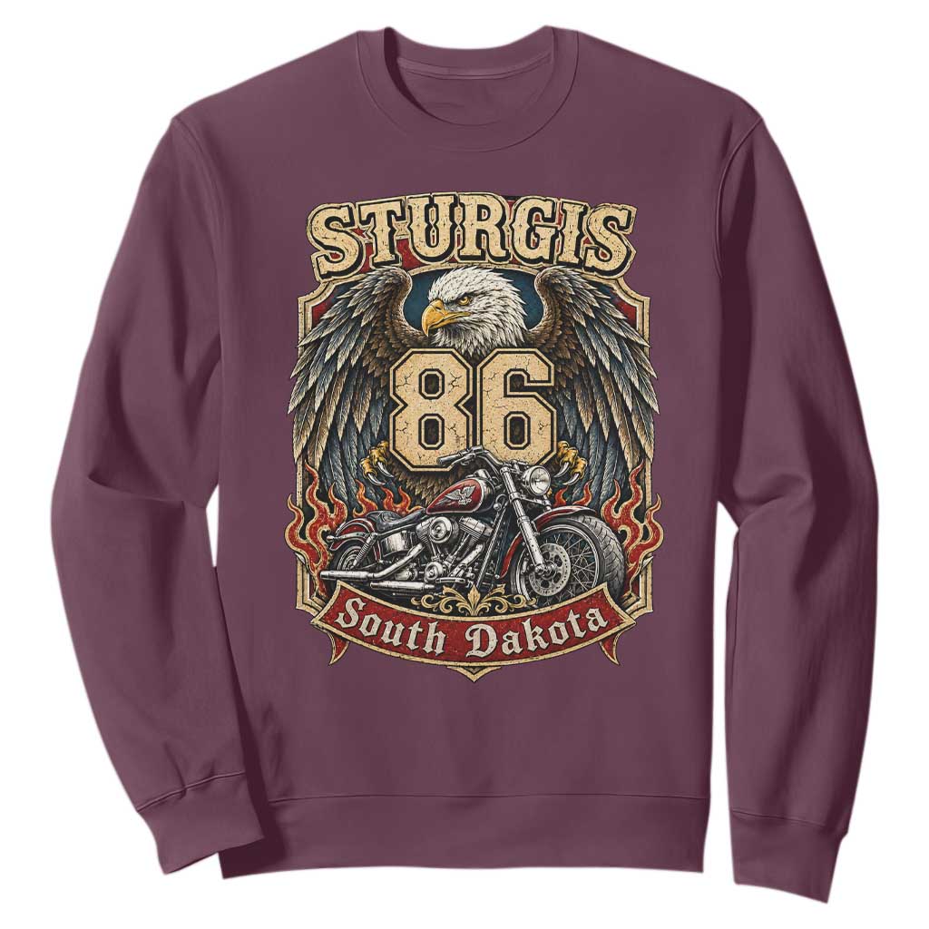 Sturgis South Dakota Motorcycle Lover Eagle 86th Anniversary Sweatshirt