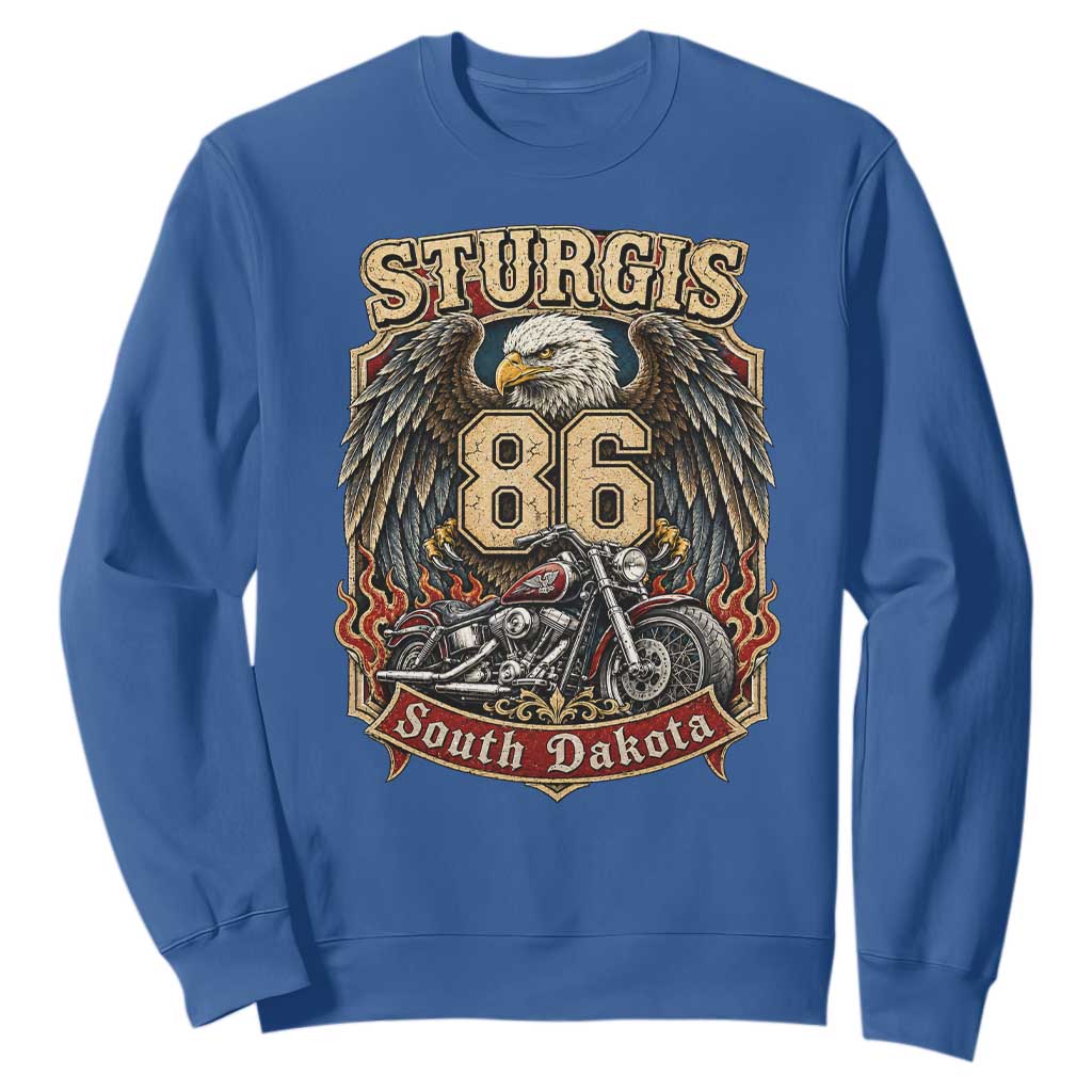 Sturgis South Dakota Motorcycle Lover Eagle 86th Anniversary Sweatshirt
