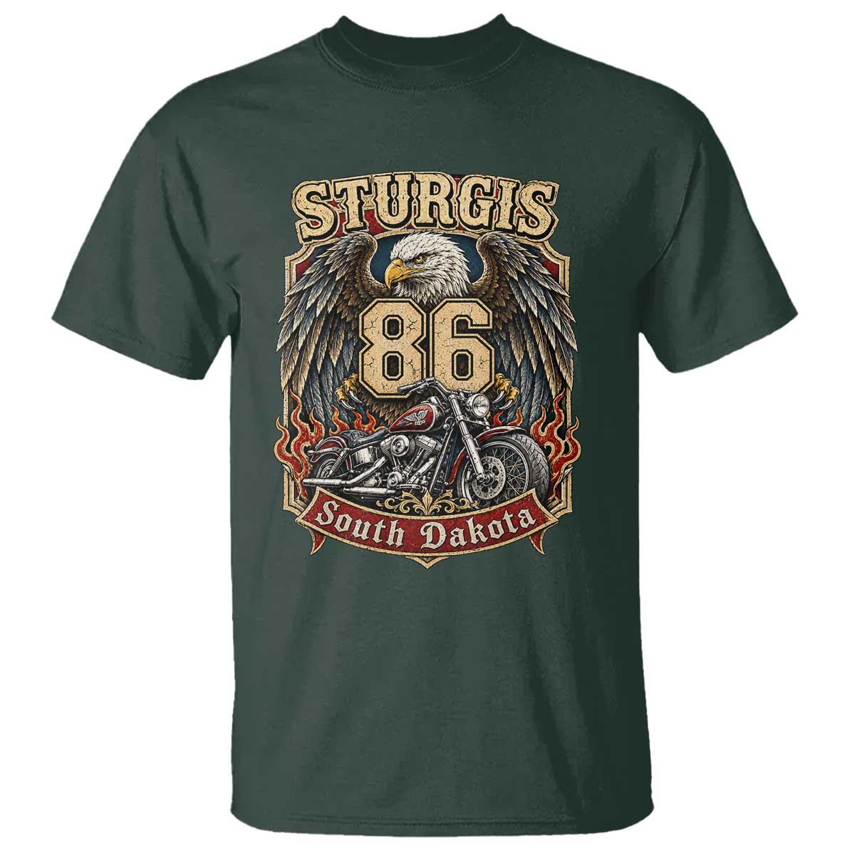 Sturgis South Dakota Motorcycle Lover Eagle 86th Anniversary T Shirt