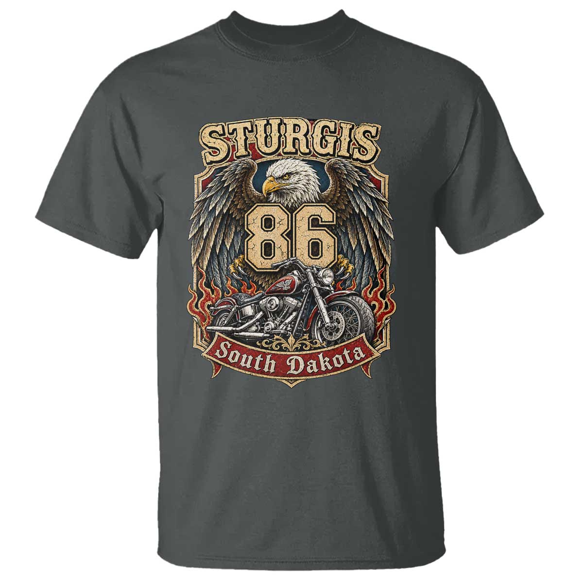 Sturgis South Dakota Motorcycle Lover Eagle 86th Anniversary T Shirt