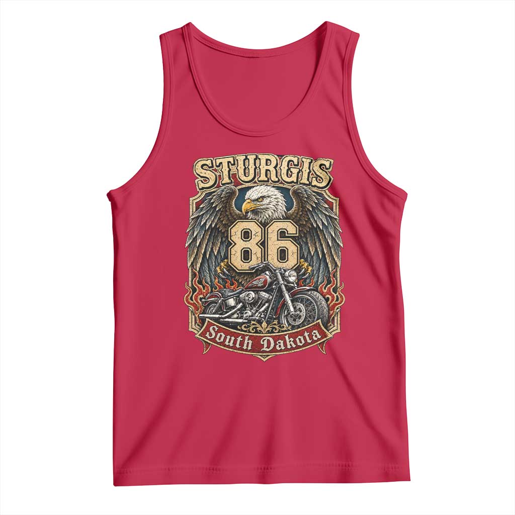 Sturgis South Dakota Motorcycle Lover Eagle 86th Anniversary Tank Top