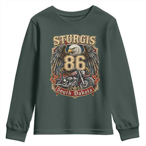 Sturgis South Dakota Motorcycle Lover Eagle 86th Anniversary Youth Sweatshirt