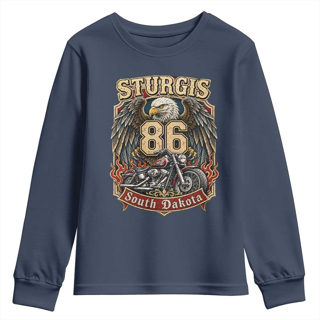 Sturgis South Dakota Motorcycle Lover Eagle 86th Anniversary Youth Sweatshirt