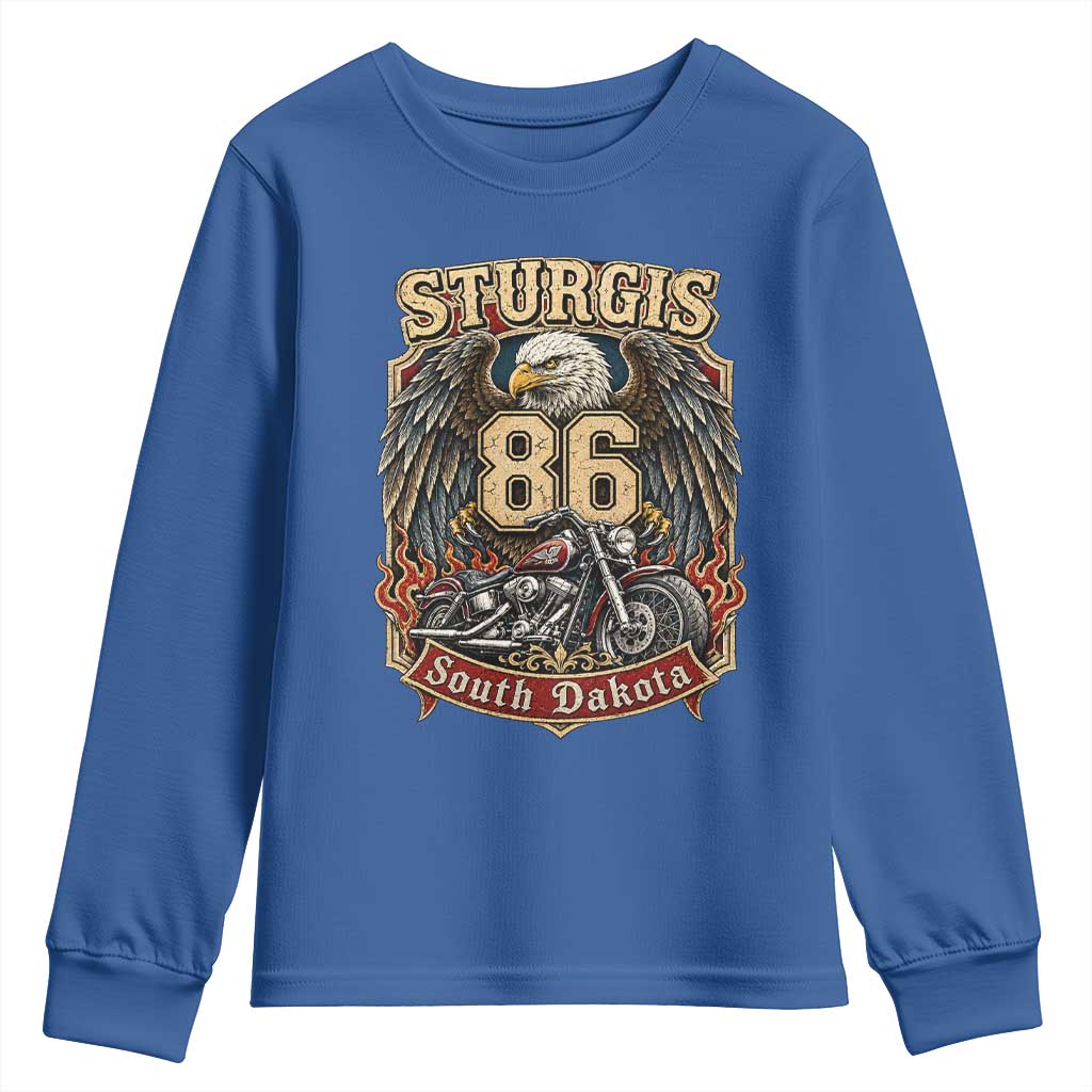 Sturgis South Dakota Motorcycle Lover Eagle 86th Anniversary Youth Sweatshirt