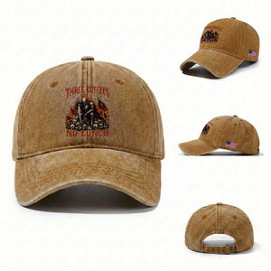 Three Coffees No Lunch Washed Cotton Baseball Cap Funny Medieval Knight Coffee Lover