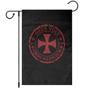 Deus Vult Ordo Silentium Knights Templar Est 1119 Garden Flag Crusader Cross