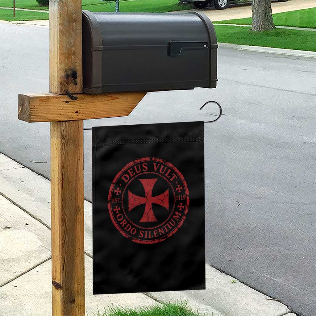 Deus Vult Ordo Silentium Knights Templar Est 1119 Garden Flag Crusader Cross