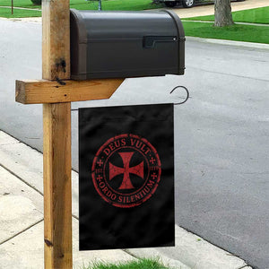 Deus Vult Ordo Silentium Knights Templar Est 1119 Garden Flag Crusader Cross
