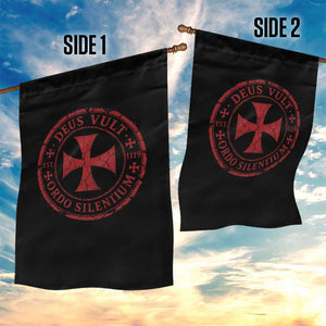Deus Vult Ordo Silentium Knights Templar Est 1119 Garden Flag Crusader Cross