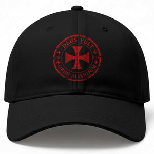 Deus Vult Ordo Silentium Knights Templar Est 1119 Baseball Cap Crusader Cross
