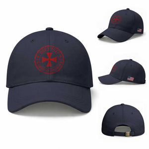 Deus Vult Ordo Silentium Knights Templar Est 1119 Baseball Cap Crusader Cross