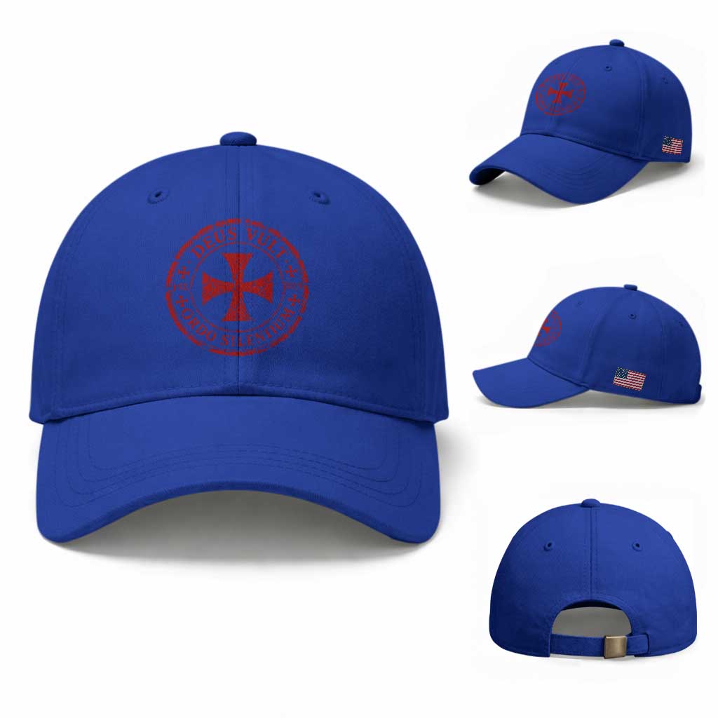 Deus Vult Ordo Silentium Knights Templar Est 1119 Baseball Cap Crusader Cross