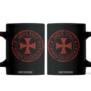 Deus Vult Ordo Silentium Knights Templar Est 1119 Coffee Mug Crusader Cross