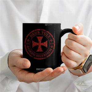 Deus Vult Ordo Silentium Knights Templar Est 1119 Coffee Mug Crusader Cross