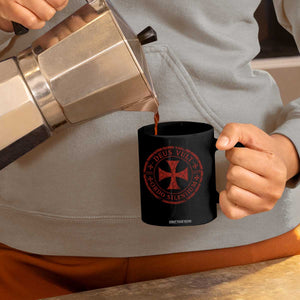 Deus Vult Ordo Silentium Knights Templar Est 1119 Coffee Mug Crusader Cross