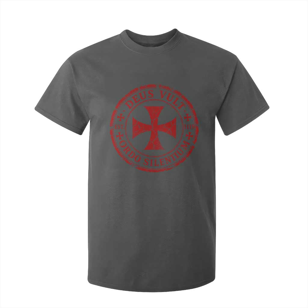 Deus Vult Ordo Silentium Knights Templar Est 1119 T Shirt For Kid Crusader Cross