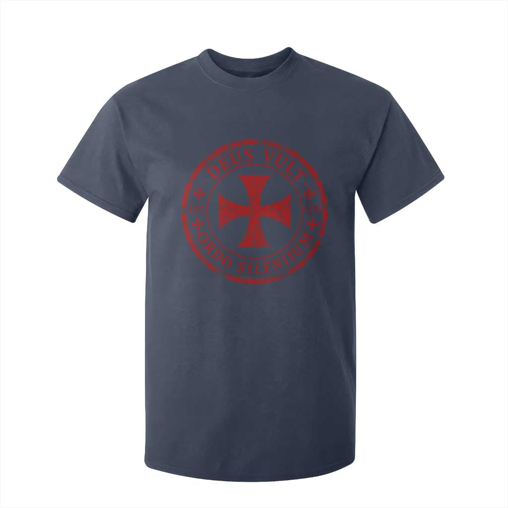 Deus Vult Ordo Silentium Knights Templar Est 1119 T Shirt For Kid Crusader Cross