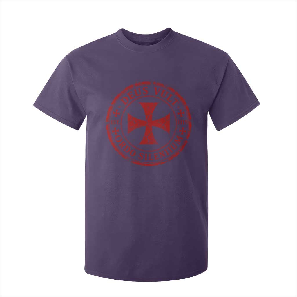 Deus Vult Ordo Silentium Knights Templar Est 1119 T Shirt For Kid Crusader Cross