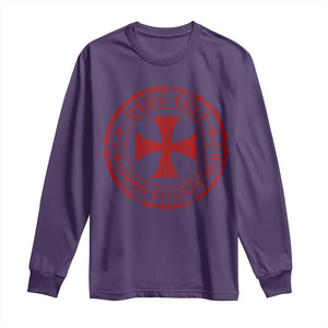 Deus Vult Ordo Silentium Knights Templar Est 1119 Long Sleeve Shirt Crusader Cross