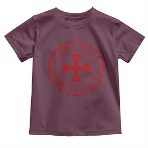 Deus Vult Ordo Silentium Knights Templar Est 1119 Toddler T Shirt Crusader Cross